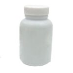 LCBM-0078|White round plastic bottle + screw cap|150 CC