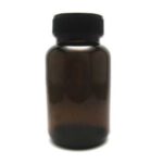 WDBG-0004AM/LCCM-0005BK1|Brown glass round bottle/black screw cap|120 CC