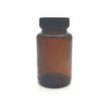 WDBG-0011AM/LCCM-0005|Brown glass round bottle/white screw cap 100 CC